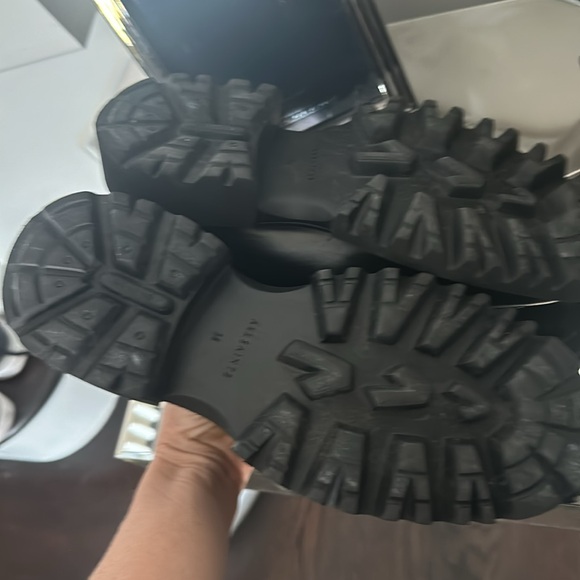 ALL SAINTS LOLA STUDDED CHUNKY LUG LOAFERS - Picture 5 of 6